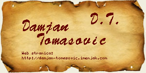 Damjan Tomasović vizit kartica